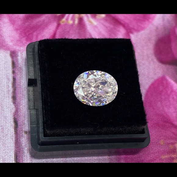 3ct ice crushed ice oval shape moissanite with certificate - Picture 3 of 8